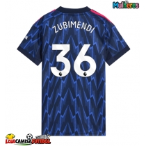 Camisa de Futebol Arsenal Martin Zubimendi #36 Equipamento Secundário Mulheres 2025-26 Manga Curta